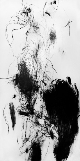Novum ens R II | coal on paper | 300×150 cm | 2015